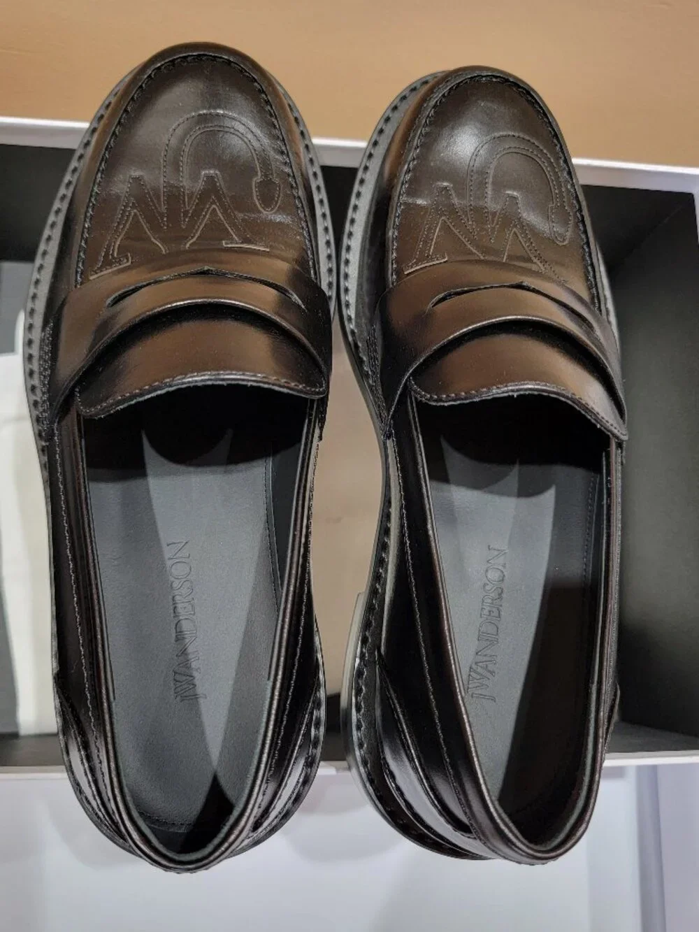 JW Anderson Leather Logo Loafers, Size Women's 9 USA/Men's 7 USA/40 IT, NIB